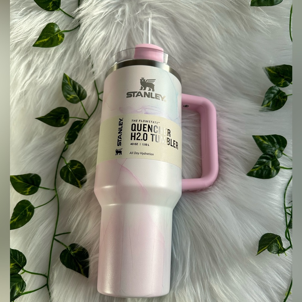 Stanley 40 oz Stainless Steel H2.0 Flowstate Quencher Tumbler - Watercolor Tulle